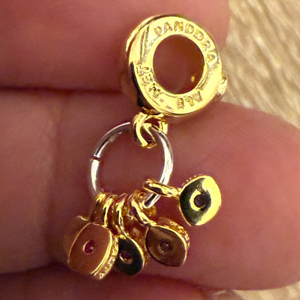 Pandora Gold Bracelet With Colorful Charms View 6
